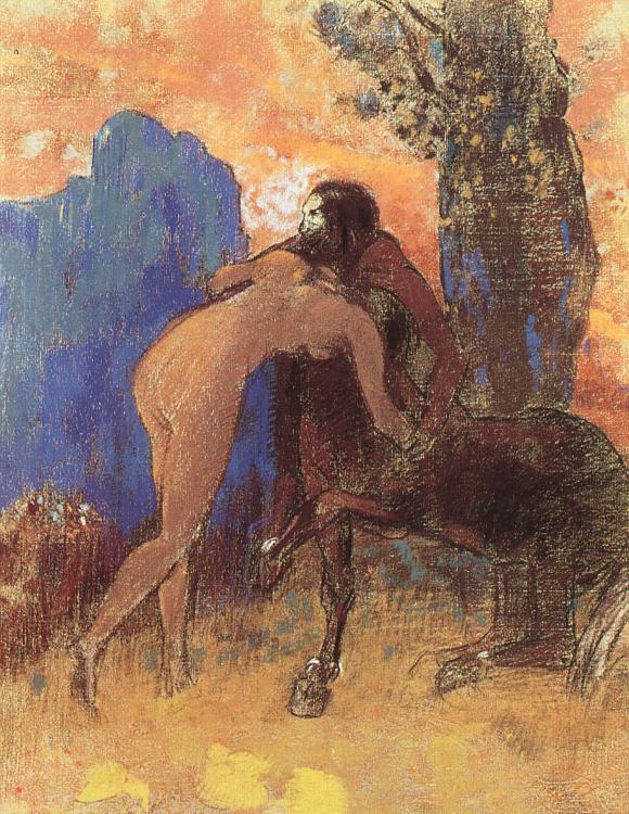 Struggle Between Woman and a Centaur, Odilon Redon